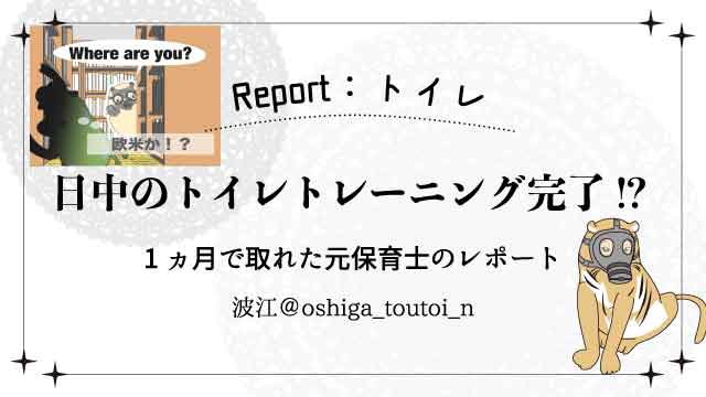 Report 1ヶ月で日中のトイレトレーニング完了 元保育士のレポート 家の推しが尊い How Precious